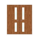 FDR 16G External Plywood Paint Grade Glazed Double FD60 Fire Doors thumbnail 1