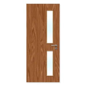 FDR 16G Made To Measure External Plywood Paint Grade Glazed FD30 Fire Door