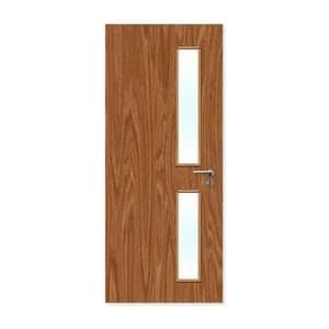 FDR 16G Made To Measure External Plywood Paint Grade Glazed FD60 Fire Door