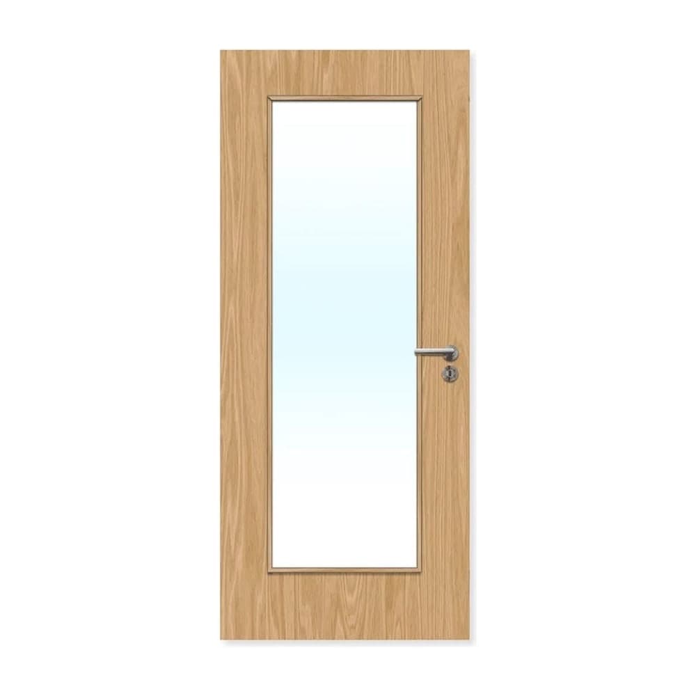 FDR 19G Internal Plywood Paint Grade Glazed FD60 Fire Door — alternate view