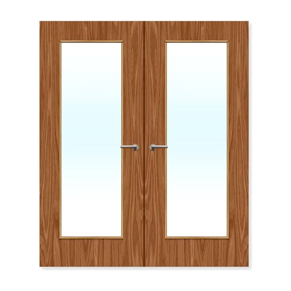 FDR 19G Internal Plywood Paint Grade Glazed Double FD60 Fire Doors
