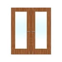 FDR 19G Bespoke External Plywood Paint Grade Glazed Double FD30 Fire Doors thumbnail 1