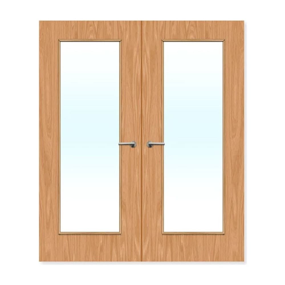 FDR 19G Bespoke Internal Plywood Paint Grade Glazed Double FD60 Fire Doors