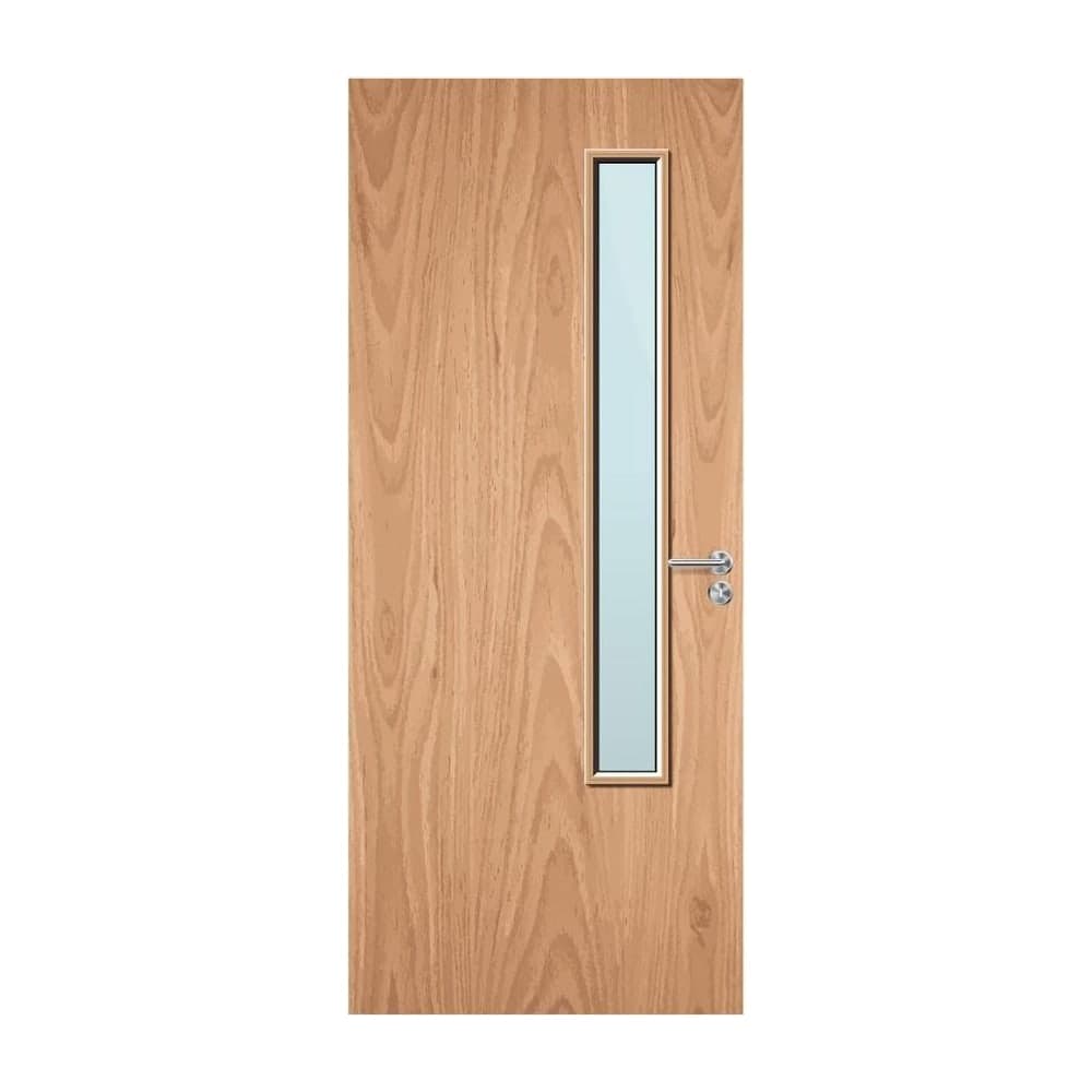 FDR 20G Internal Plywood Paint Grade Glazed FD60 Fire Door — alternate view