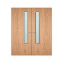 FDR 20G Bespoke External Plywood Paint Grade Glazed Double FD60 Fire Doors thumbnail 1