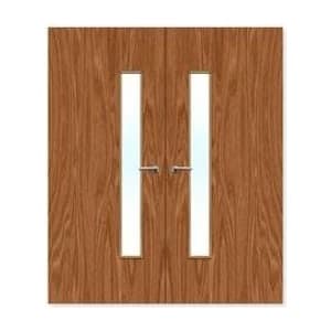 FDR 25G External Plywood Paint Grade Glazed Double FD30 Fire Doors