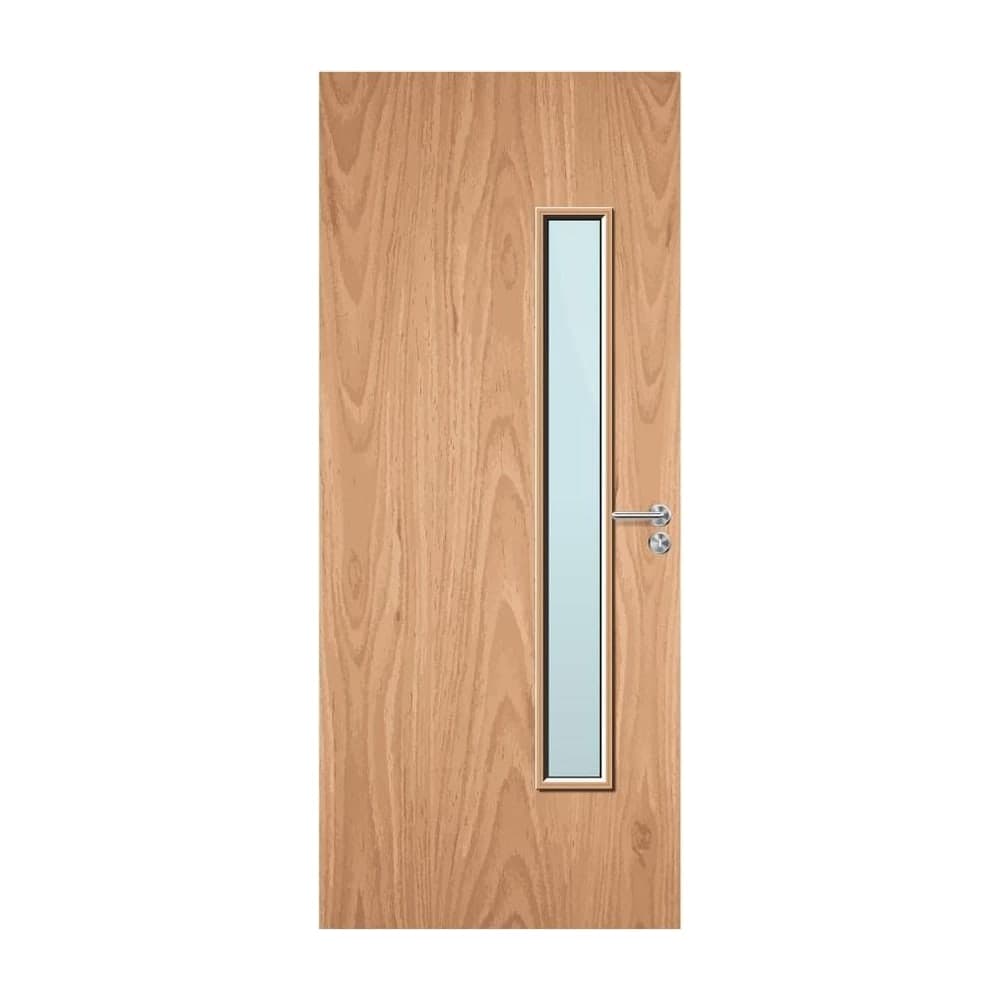 FDR 25G Internal Plywood Paint Grade Glazed FD60 Fire Door — alternate view