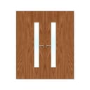 FDR 25G Bespoke External Plywood Paint Grade Glazed Double FD30 Fire Doors thumbnail 1
