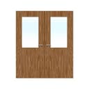 FDR 8G External Plywood Paint Grade Glazed Double FD30 Fire Doors thumbnail 1