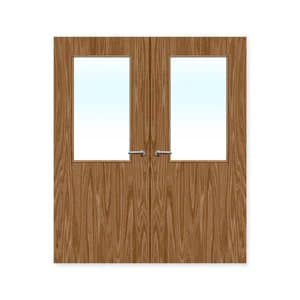 FDR 8G External Plywood Paint Grade Glazed Double FD60 Fire Doors