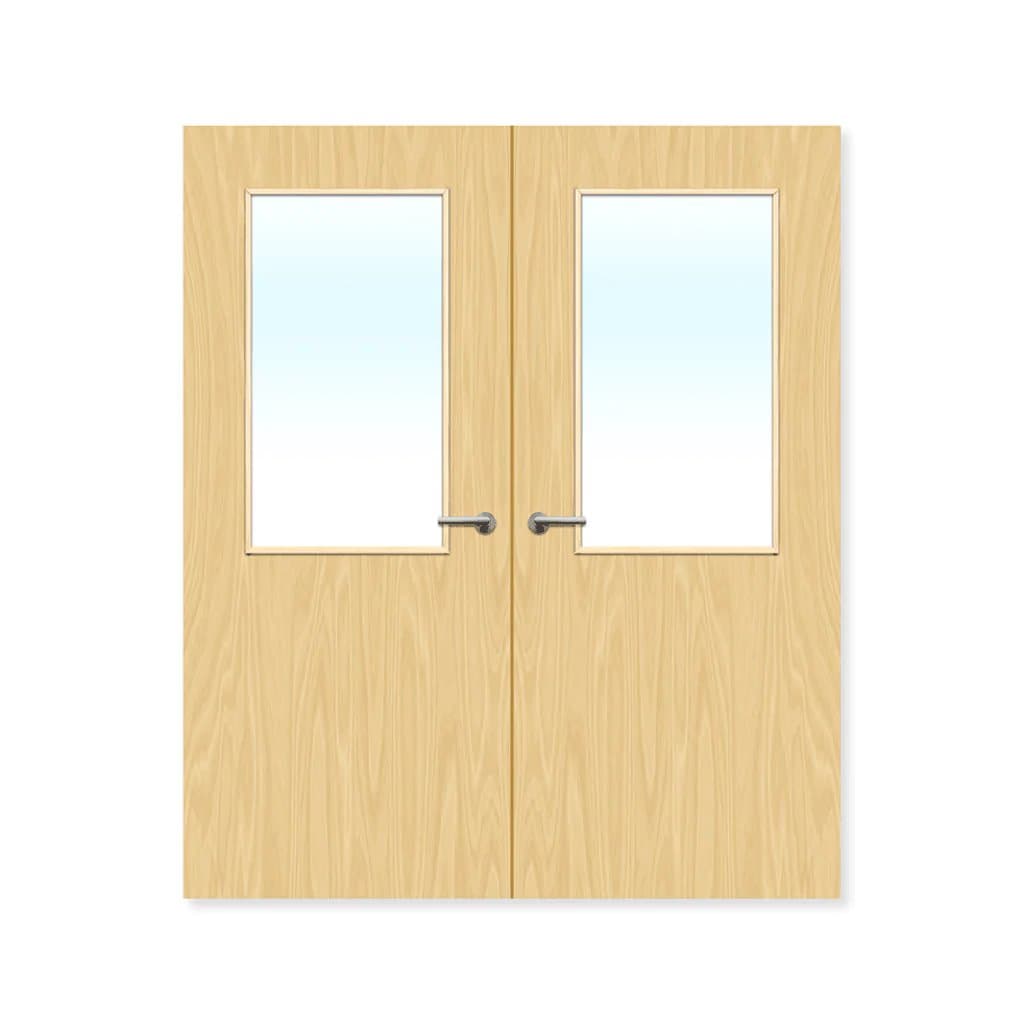 FDR 8G Internal Plywood Paint Grade Glazed Double FD60 Fire Doors
