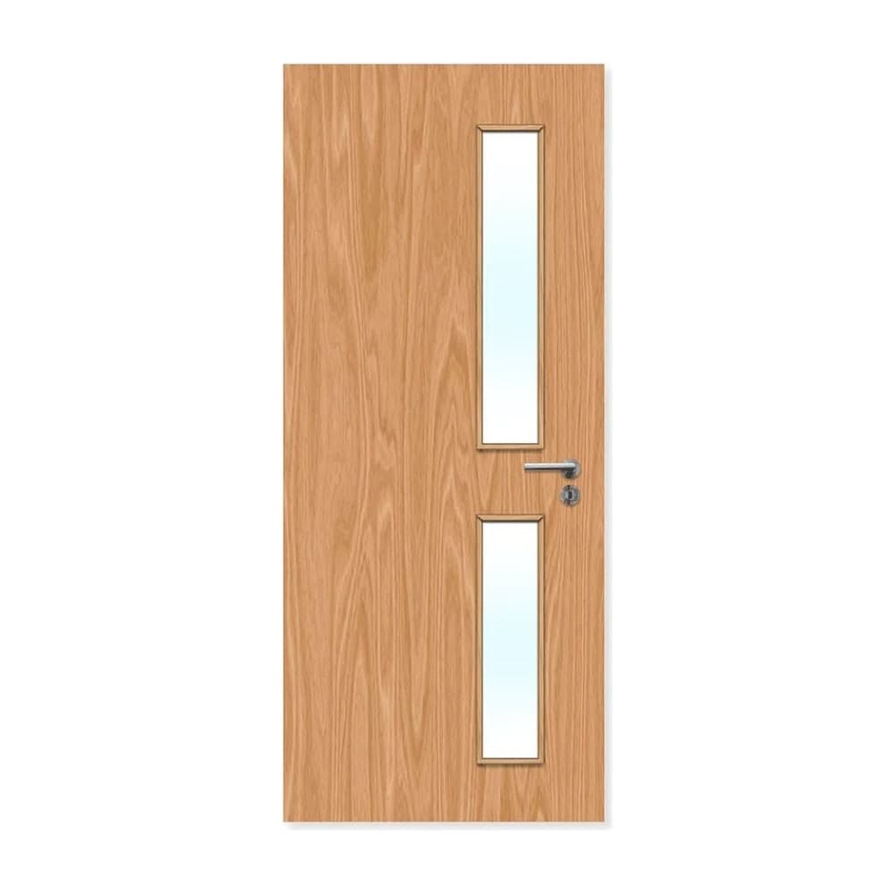 FDR 16G Made To Measure Internal Plywood Paint Grade Glazed FD30 Fire Door — alternate view