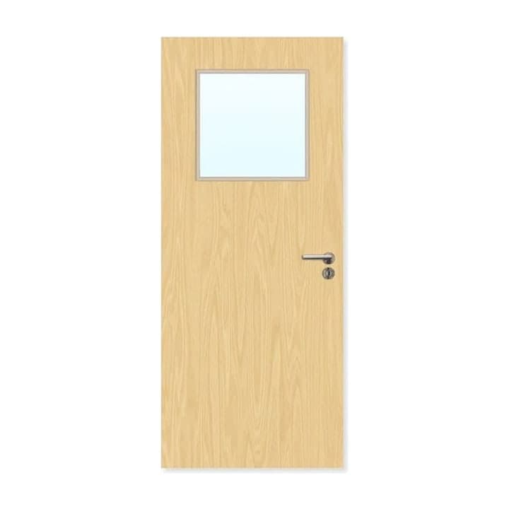 FDR 1G Made To Measure Internal Plywood Paint Grade Glazed FD30 Fire Door — alternate view