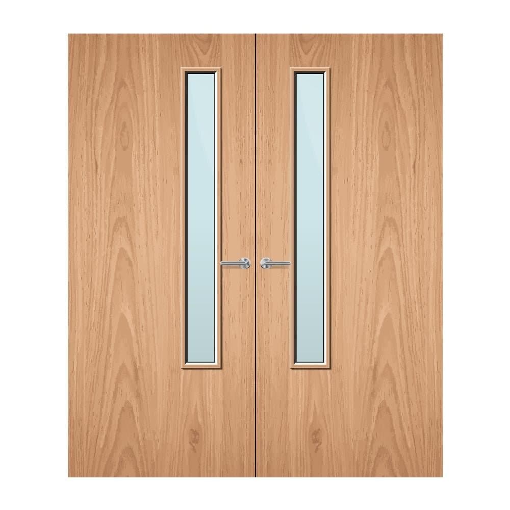 FDR 20G Internal Plywood Paint Grade Glazed Double FD30 Fire Doors