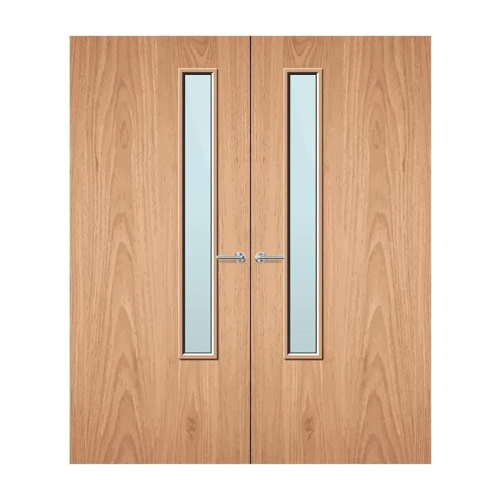 FDR 20G Internal Plywood Paint Grade Glazed Double FD30 Fire Doors