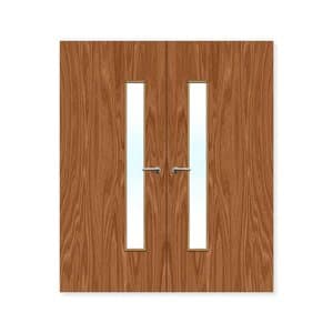 FDR 25G External Plywood Paint Grade Glazed Double FD30 Fire Doors
