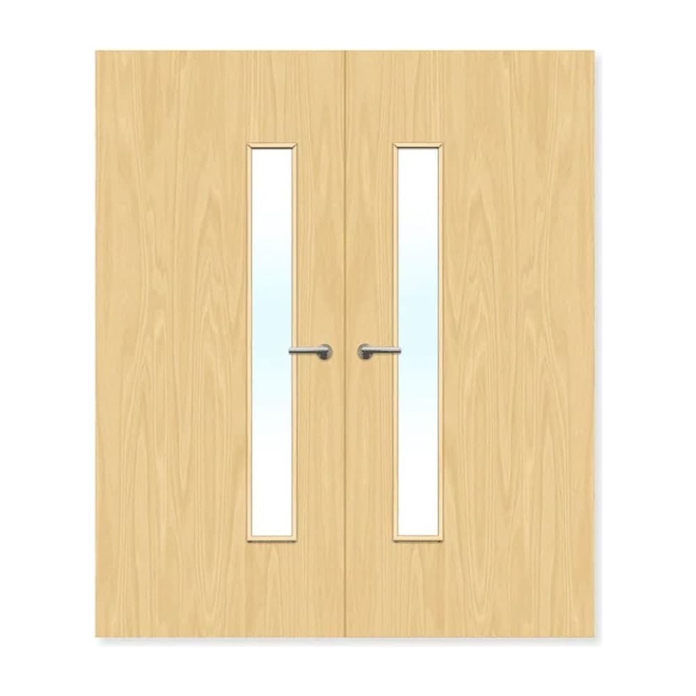 FDR 25G Internal Plywood Paint Grade Glazed Double FD30 Fire Doors