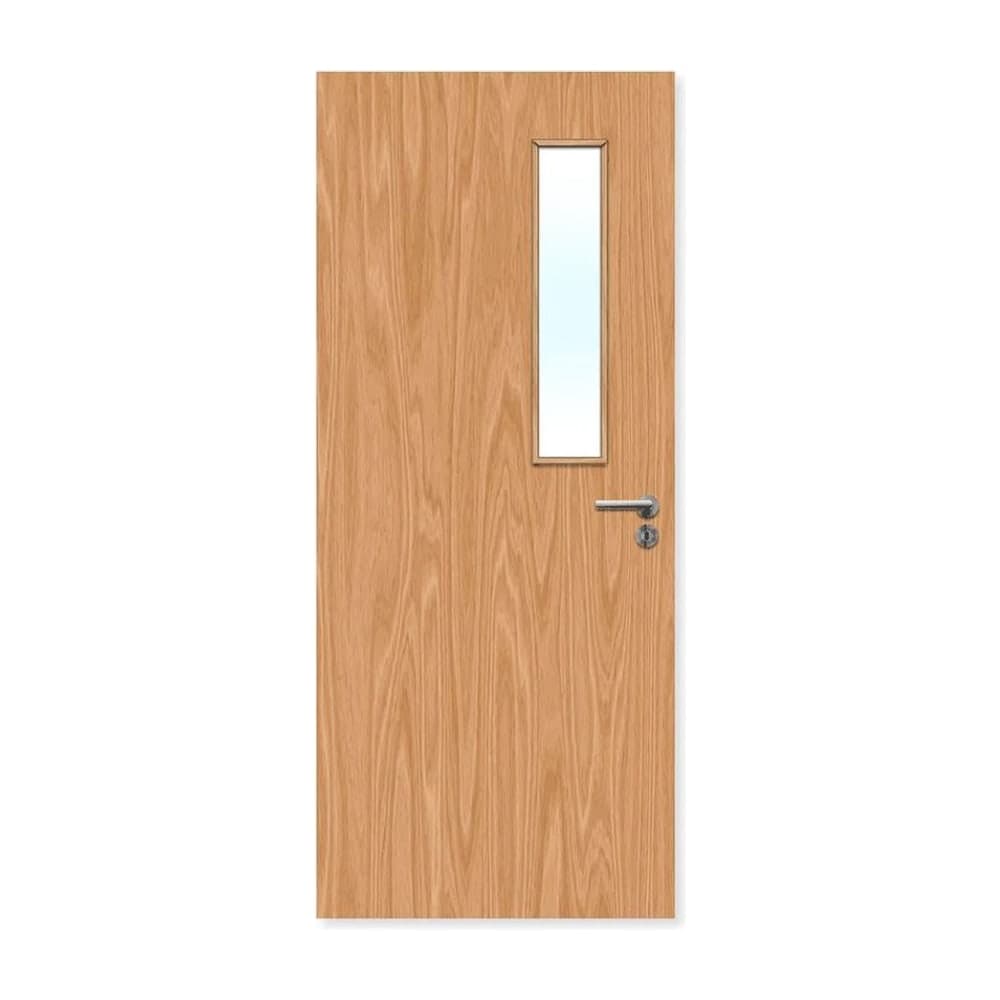 FDR 3G Internal Plywood Paint Grade Glazed FD30 Fire Door — alternate view