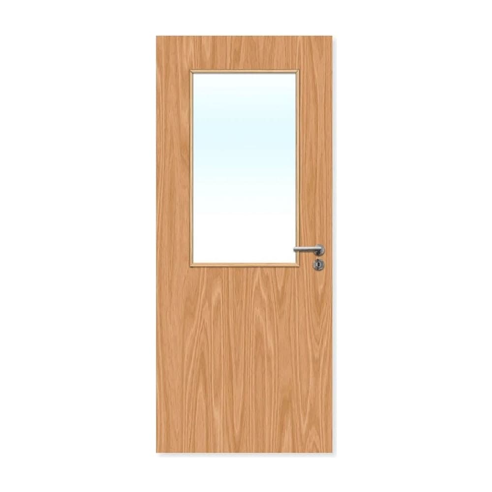FDR 8G Internal Plywood Paint Grade Glazed FD30 Fire Door — alternate view